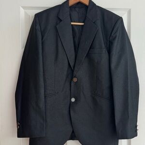 Formalwear Black Suit Dress Pants Jacket 3 Piece Youth XL Men XS